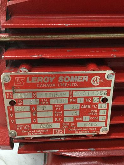 Used LEROY SOMER HP 3 Motor F5614356 #116768