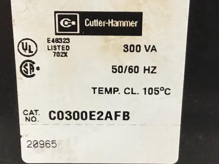 Used CUTLER HAMMER 0.3 kVA Transformer C0300E2AFB #120813