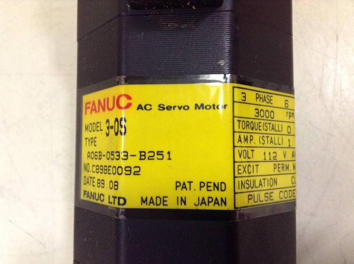 Used FANUC AC Servo Motor A06B-0533-B251 Used