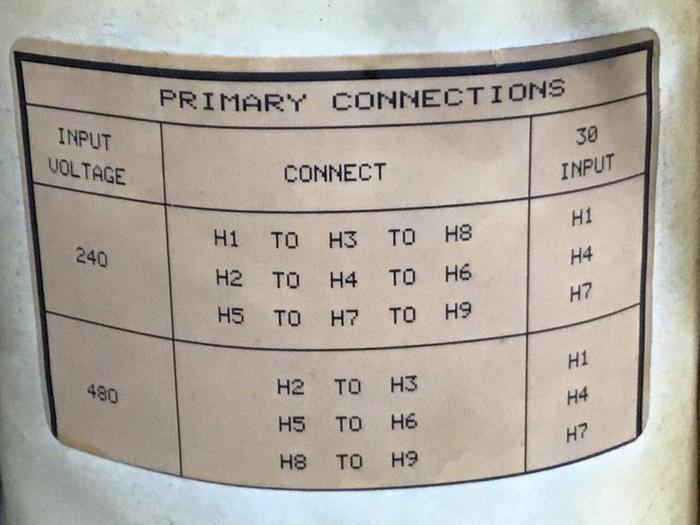 Used GRAND TRANSFORMERS 4.5 kVA Transformer 470144-3 #133799
