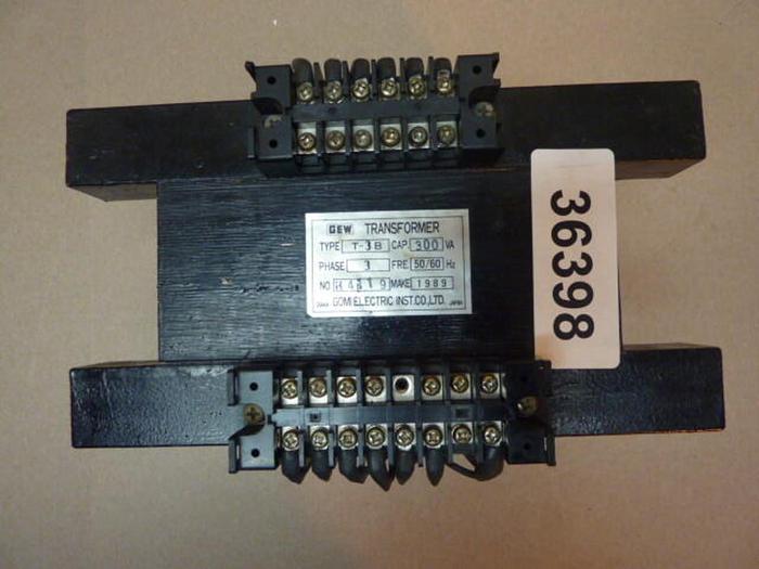 Used GOMI ELECTRIC 0.3 kVA Transformer T-3B #36398