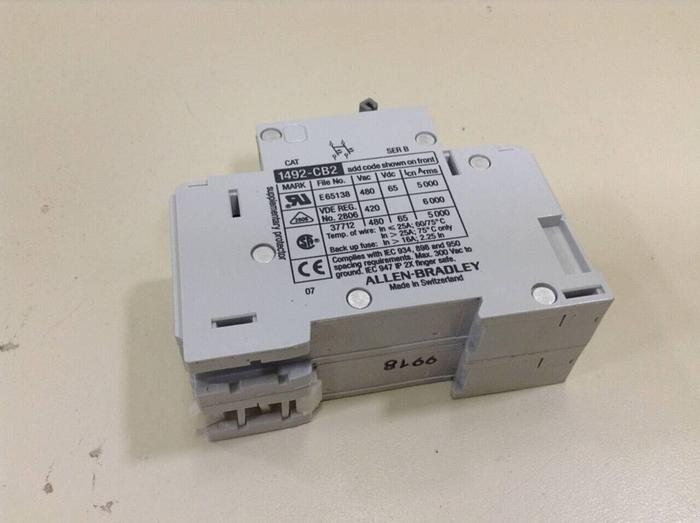 Used ALLEN BRADLEY 10 Amp Circuit Breaker 1492-CB2/H100 SER B #79639