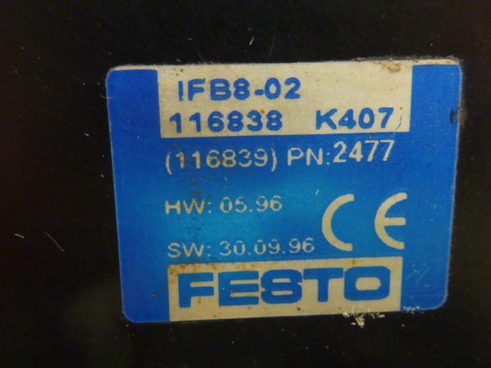 Used FESTO Control Block / Valve Terminal IFB8-02 #52874