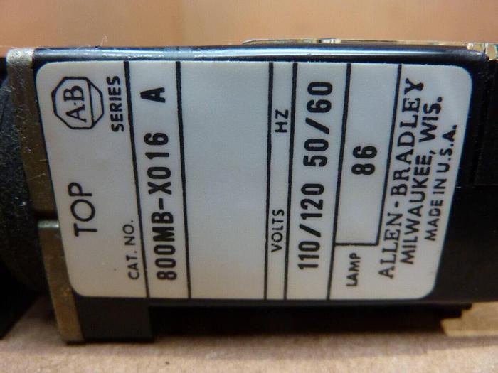 Used ALLEN BRADLEY Push Button 800MB-X016 AMBER #38201