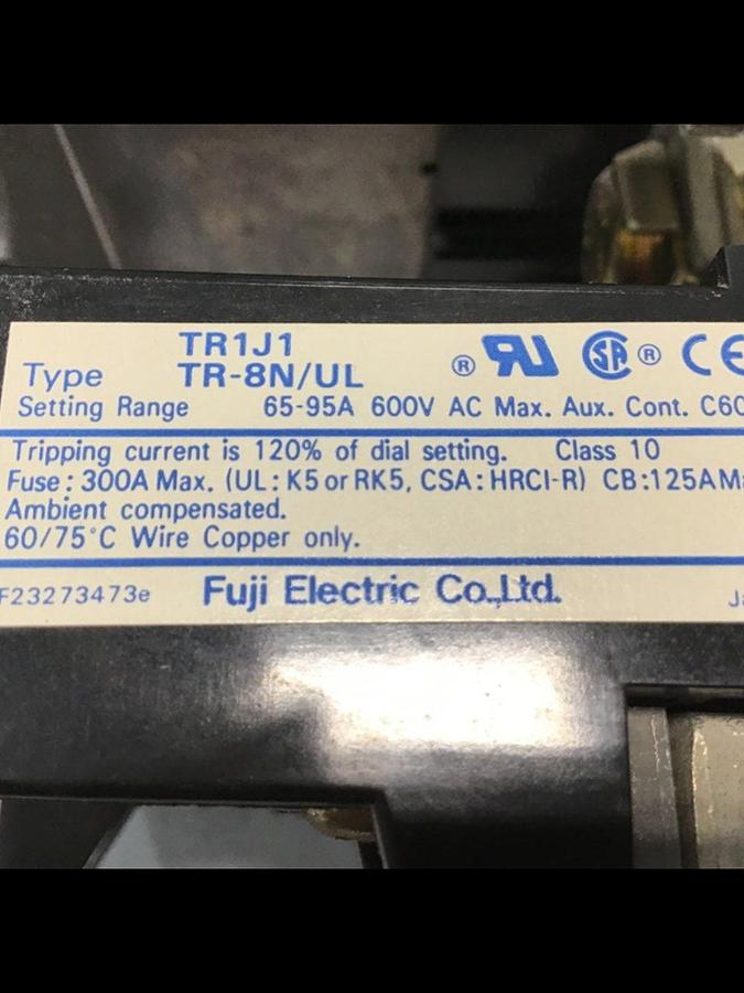 Used FUJI ELECTRIC Contactor SC-8N/UL 1NC4QO USED