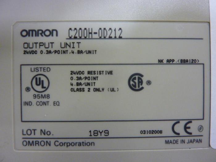 Used OMRON Output Unit C200H-0D212 #64507