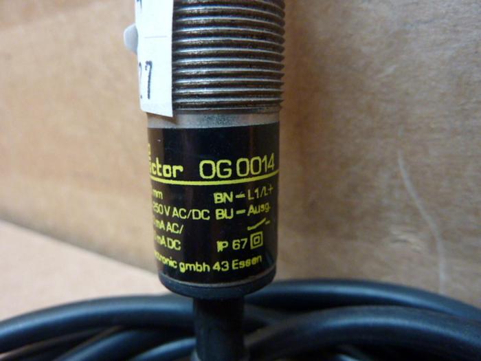 Used OPTO EFECTOR Photelectric Sensor OG0014 #3927 DNL SCRAPPED