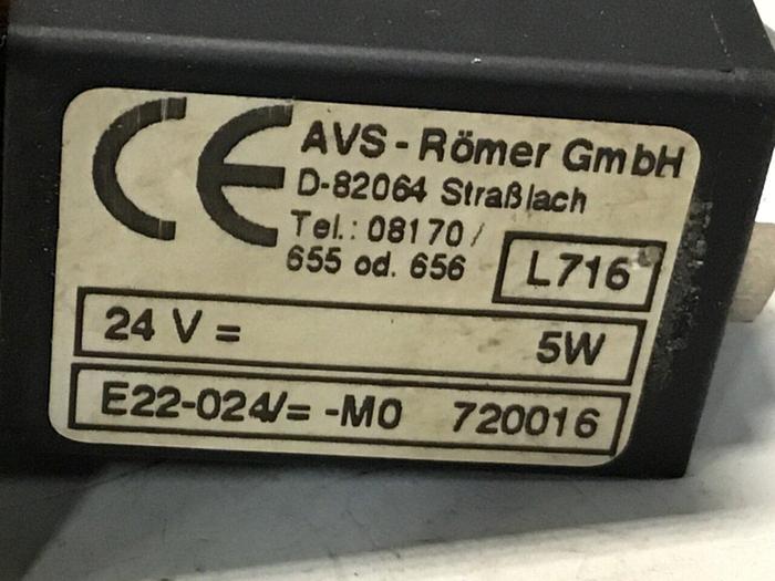 Used AVS-ROMER Solenoid Valve EGV-111-AHL-D20 BN #126678