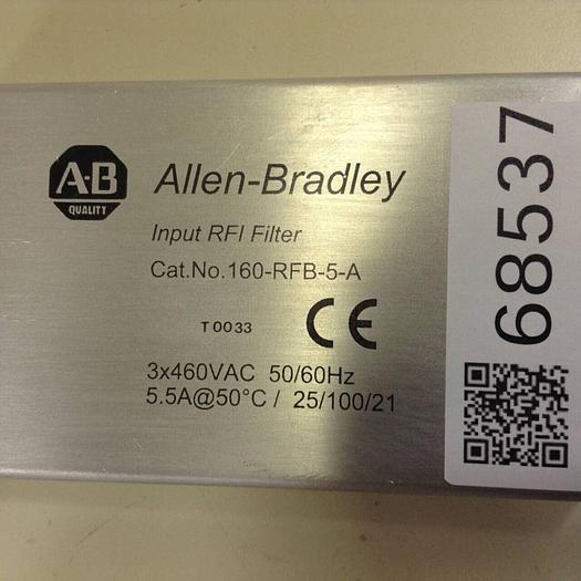 Used ALLEN BRADLEY Input RFI Filter 160-RFB-5-A #68537