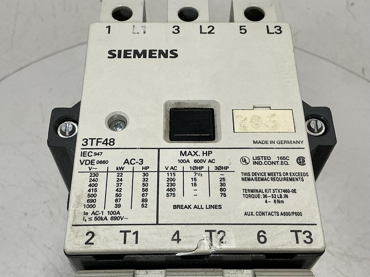 Used SIEMENS 3TF4822-OAK6