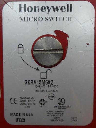 Used HONEYWELL Interlock Micro Switch GKRA15M6A2-FW #34408