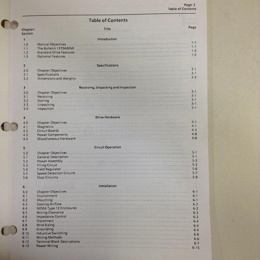 Used ALLEN BRADLEY Instruction Manual 1370-5.0.8 #70850