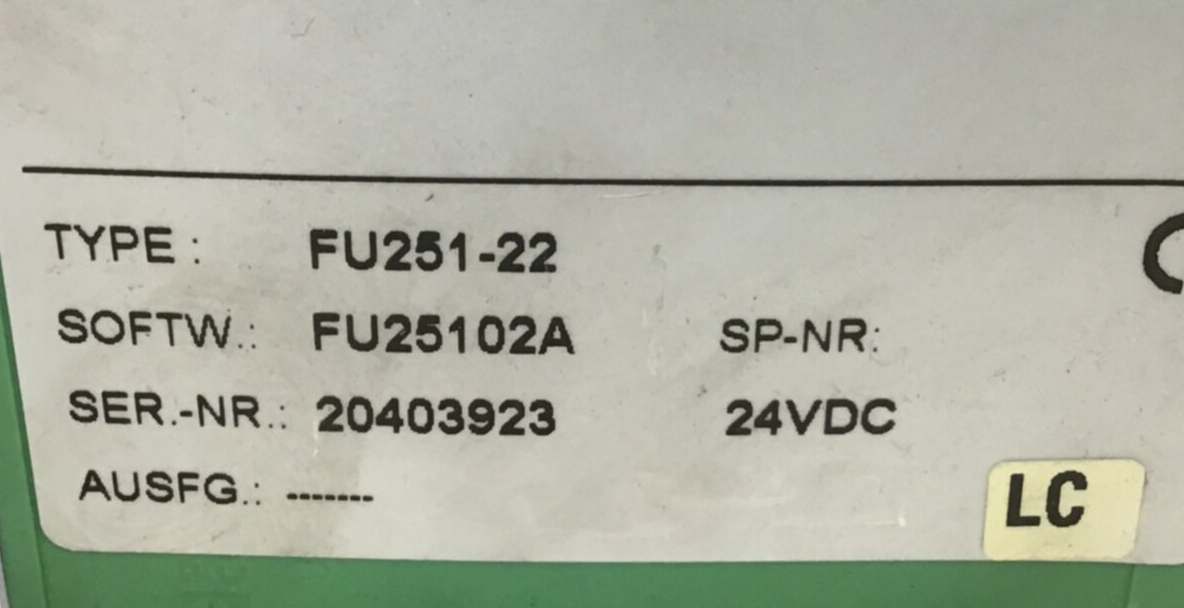 Used PHOENIX CONTACT Control Module FU251-22 USED