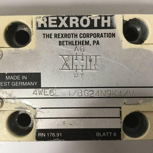Used REXROTH Valve 4WE6E51BG24N9K4V #92381
