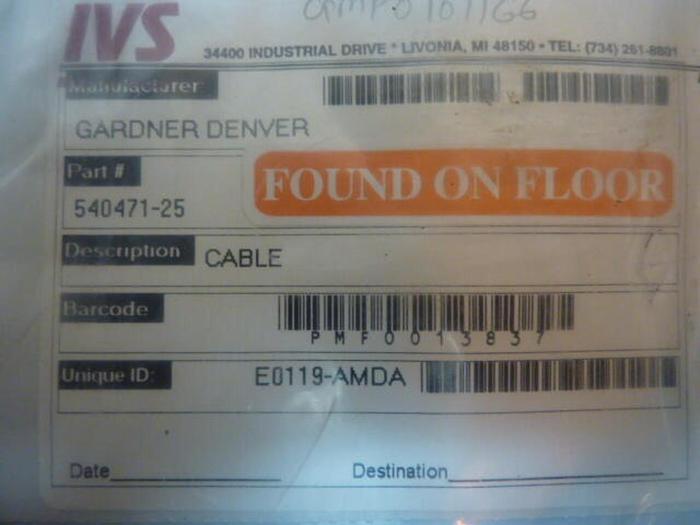 GARDNER DENVER Cable 540471-25 #32628