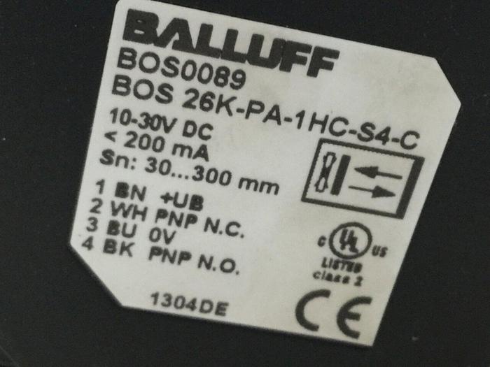 Used BALLUFF Photoelectric Sensor BOS 26K-PA-1HC-S4-C #101230
