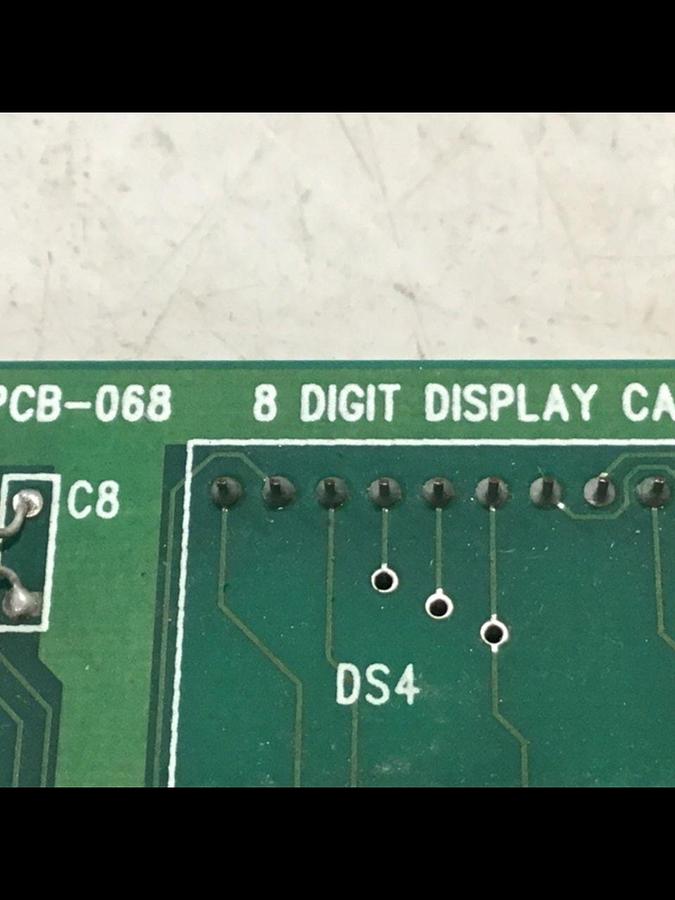 Used UNIVERSAL DYNAMICS 8 Digit Display Card PCB-068 USED