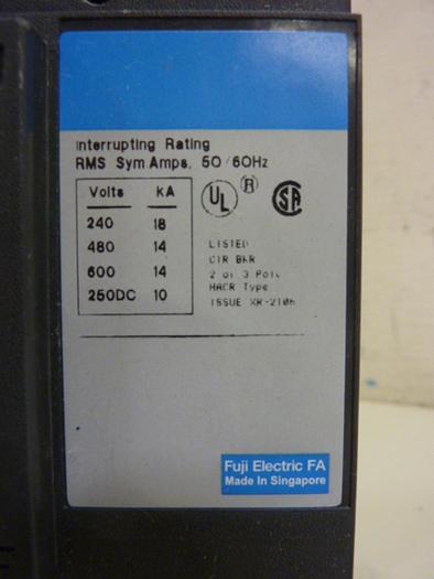 Used FUJI ELECTRIC 15 Amp Circuit Breaker BU3EHC-015L #60564