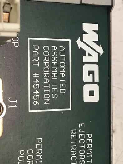 Used AUTOMATED ASSEMBLIES CORP Relay Board 45456 WAGO #135089