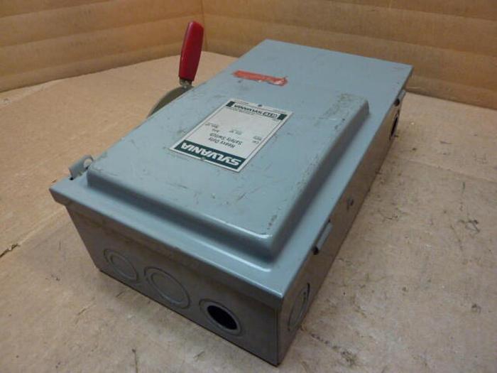 Used SYLVANIA 30 Amp Safety Disconnect Switch HD363 #28310