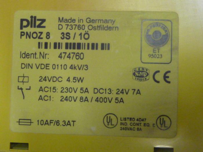 Used PILZ Safety Relay PNOZ83S/1O #49045