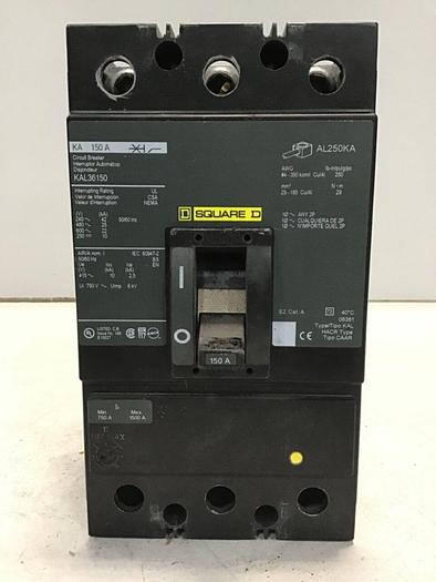Used SQUARE D 150 Amp Circuit Breaker KAL36150 USED