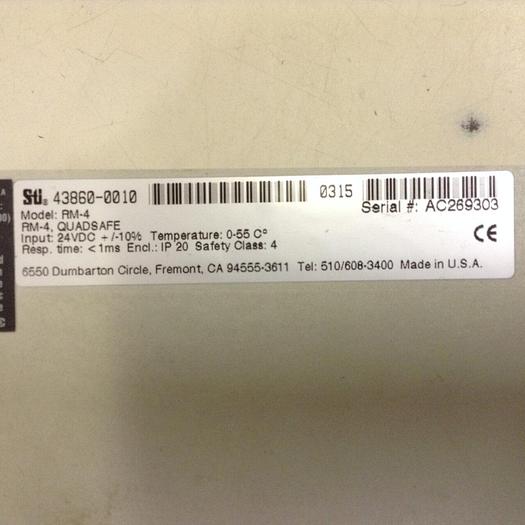 Used STI Safety Light Curtain Module RM-4 #87911