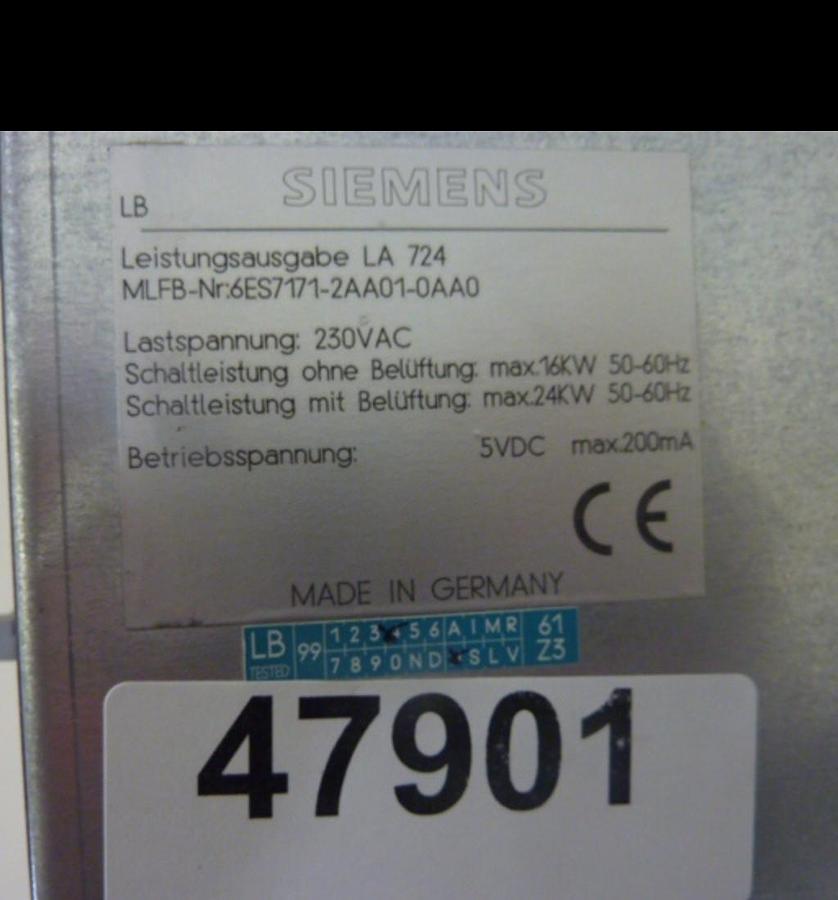 Used SIEMENS Heating Power Control 6ES7 171-2AA01-0AA0 USED