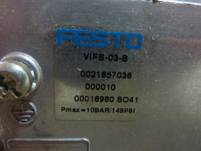 Used FESTO Control Block w/ Valves IFB8-03 #52792