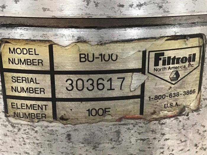 Used FILTROIL Van Dorn Filter BU-100 #120426