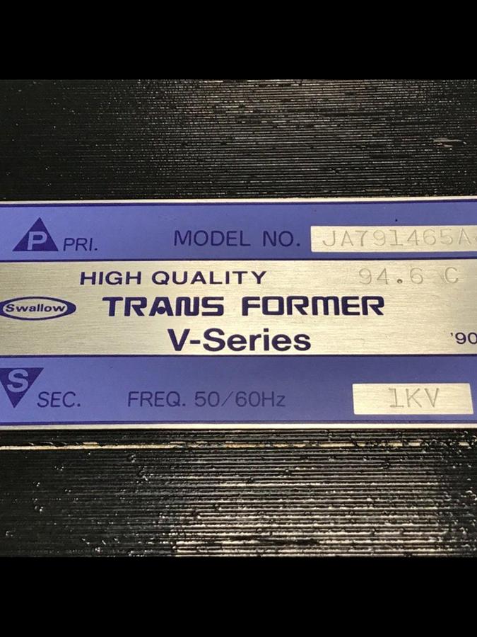 Used SWALLOW ELECTRIC CO. 1 kVA Transformer JA791465A4 #138273