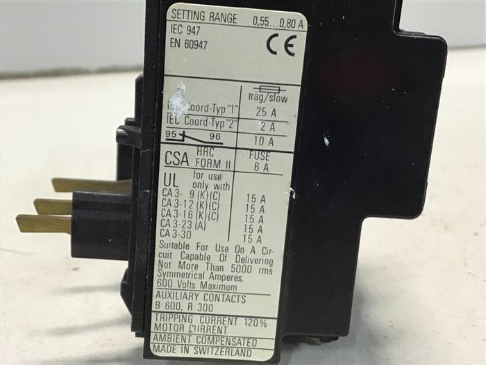 Used SPRECHER & SCHUH Overload Relay CT3K-12 #120779