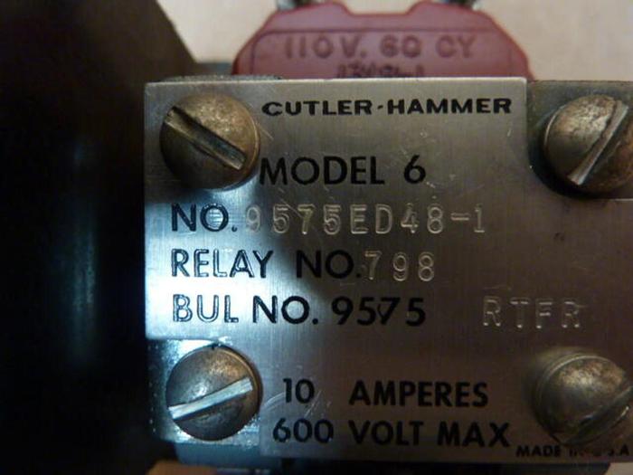 Used CUTLER HAMMER Motor Starter 9575ED48-1 #27802