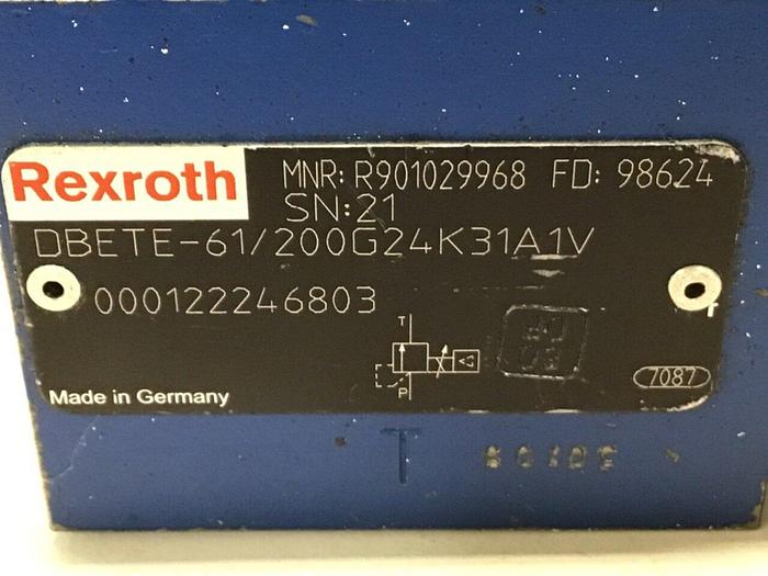 Used REXROTH Valve DBETE-61/200G24K31A1V Used