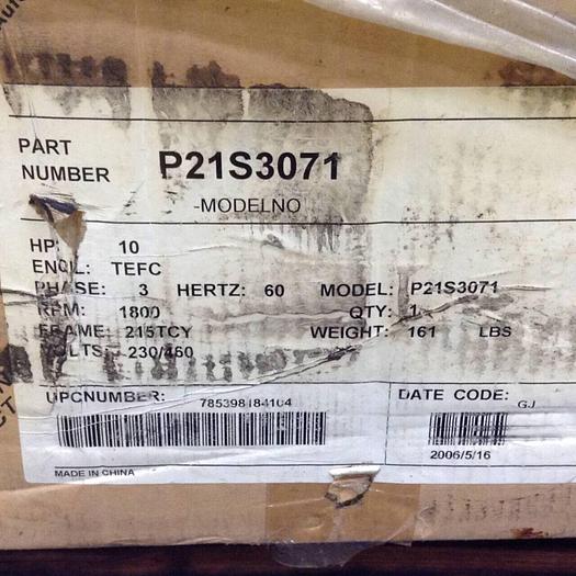 RELIANCE ELECTRIC 10 HP Sabre Motor P21S3071 New