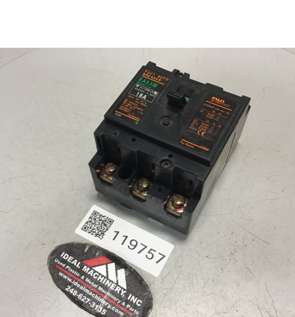 Used FUJI ELECTRIC Circuit Breaker 16 Amp EA330M-16 USED