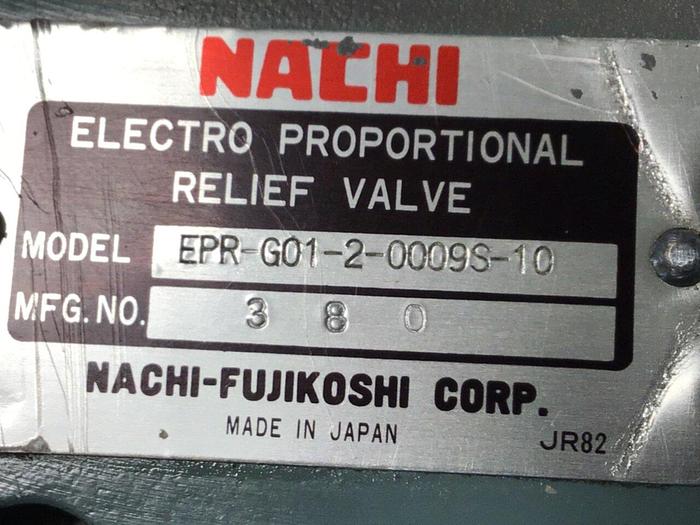 Used NACHI Proportional Valve EPR-G01-2-0009S-10 #114995