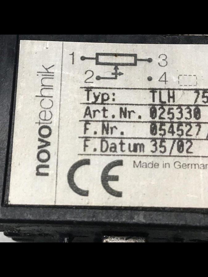 Used NOVOTECHNIK Transducer TLH750 Used