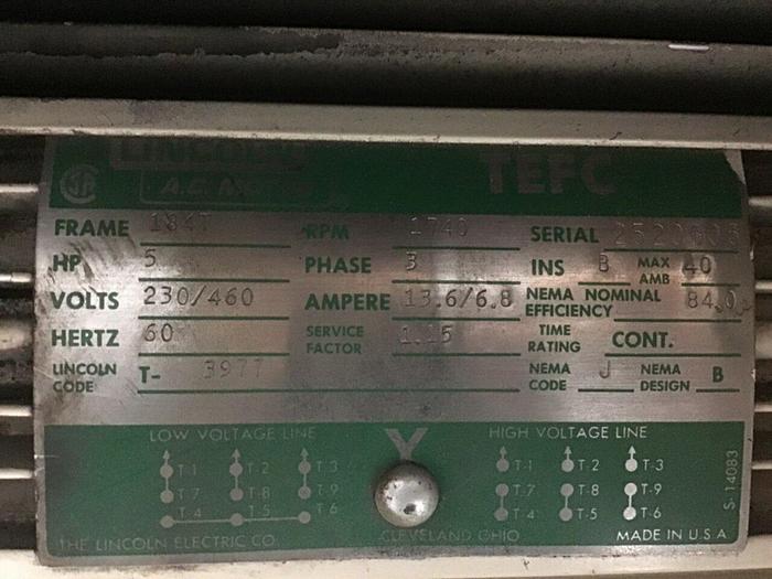 Used NELMOR 5 HP Grinder / Granulator, G810M1, Used