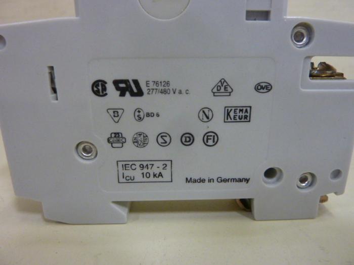 Used ABB 6 Amp Circuit Breaker S261-B6 #64203