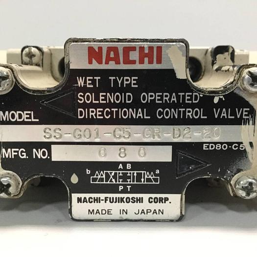 Used NACHI Directional Control Valve SS-G01-C5-GR-D2-20 #91585
