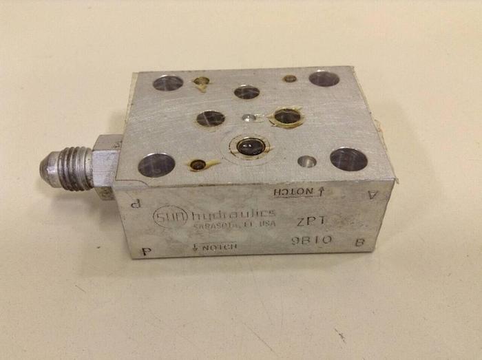 Used SUN HYDRAULICS Valve Block 9B10 #68377
