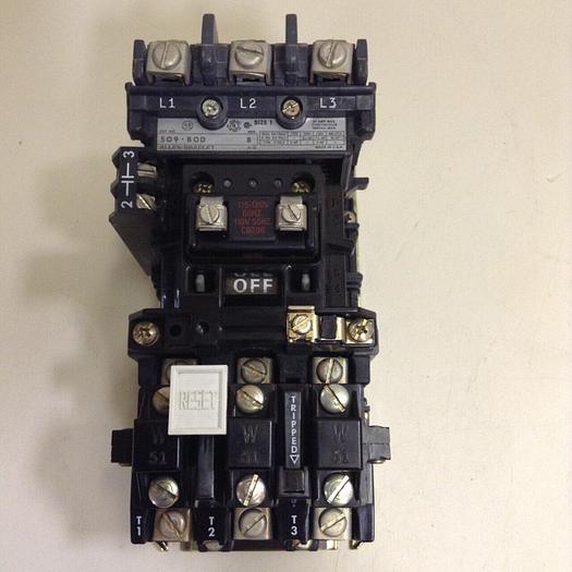 Used ALLEN BRADLEY Starter Size 1 509-BOD SER B W51 #73499