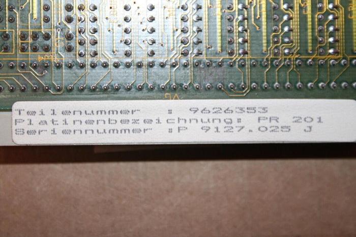 Used BOY MACHINES CPU Control Board 9626353 Used