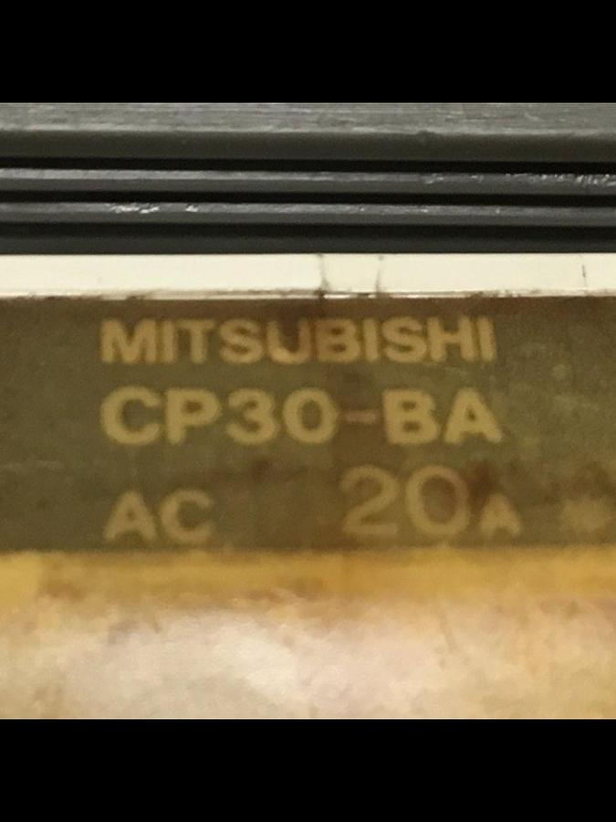 Used MITSUBISHI 20 Amp Circuit Breaker CP30-BA-3P-20A USED #119606