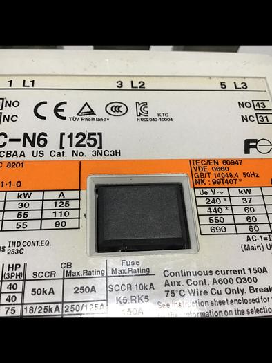 Used FUJI ELECTRIC SC-N6 Contactor Used #145422