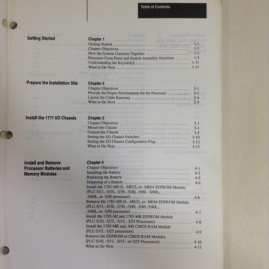 Used ALLEN BRADLEY Hardware Installation Manual 1785-6.6.1 #70842