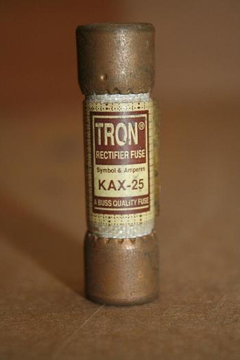 Used TRON 25 Amp Rectifier Fuse KAX-25 #19095