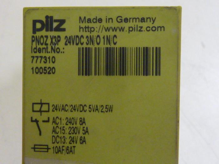 Used PILZ Safety Relay PNOZX3P24VDC3N/01N/C #64693
