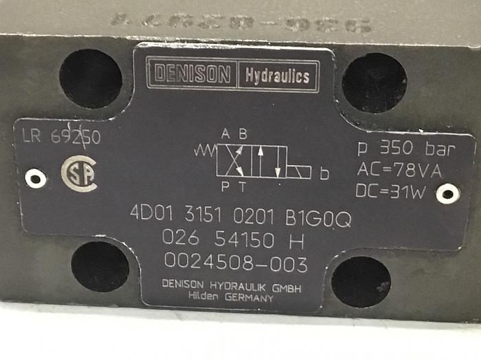 Used DENISON HYDRAULICS Valve 4D01 3151 0201 B1G0Q Used #145605